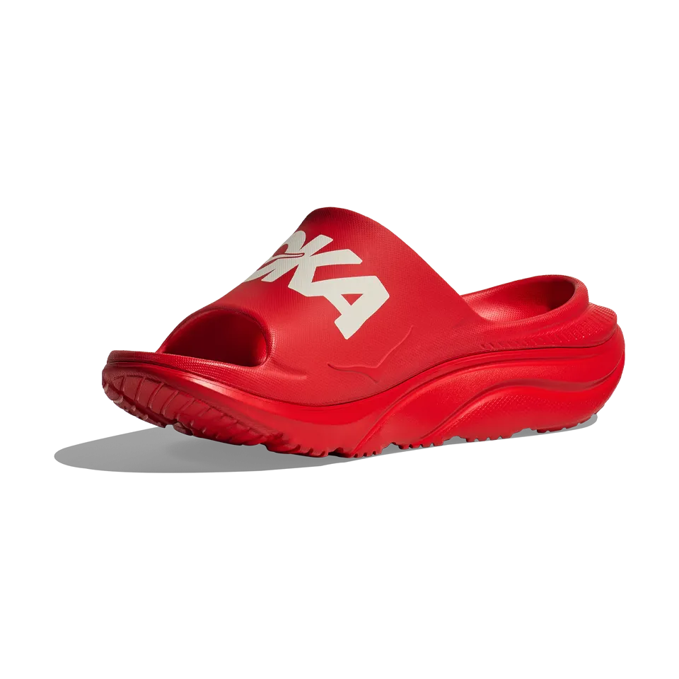 HOKA All Gender Ora Athletic Slide Vermillion/White