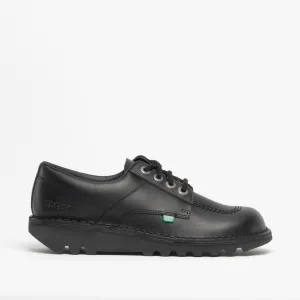 KICK LO Teen Boys Leather Shoes Black