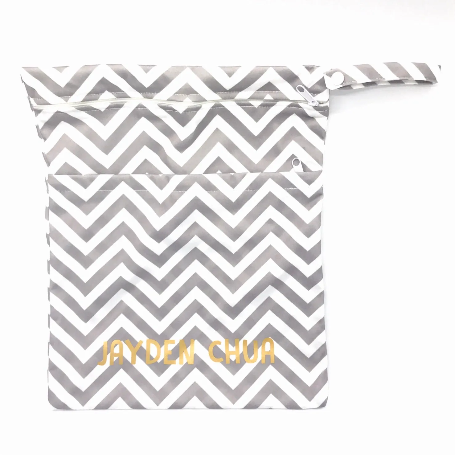 Large Wetbag - Grey Chevron