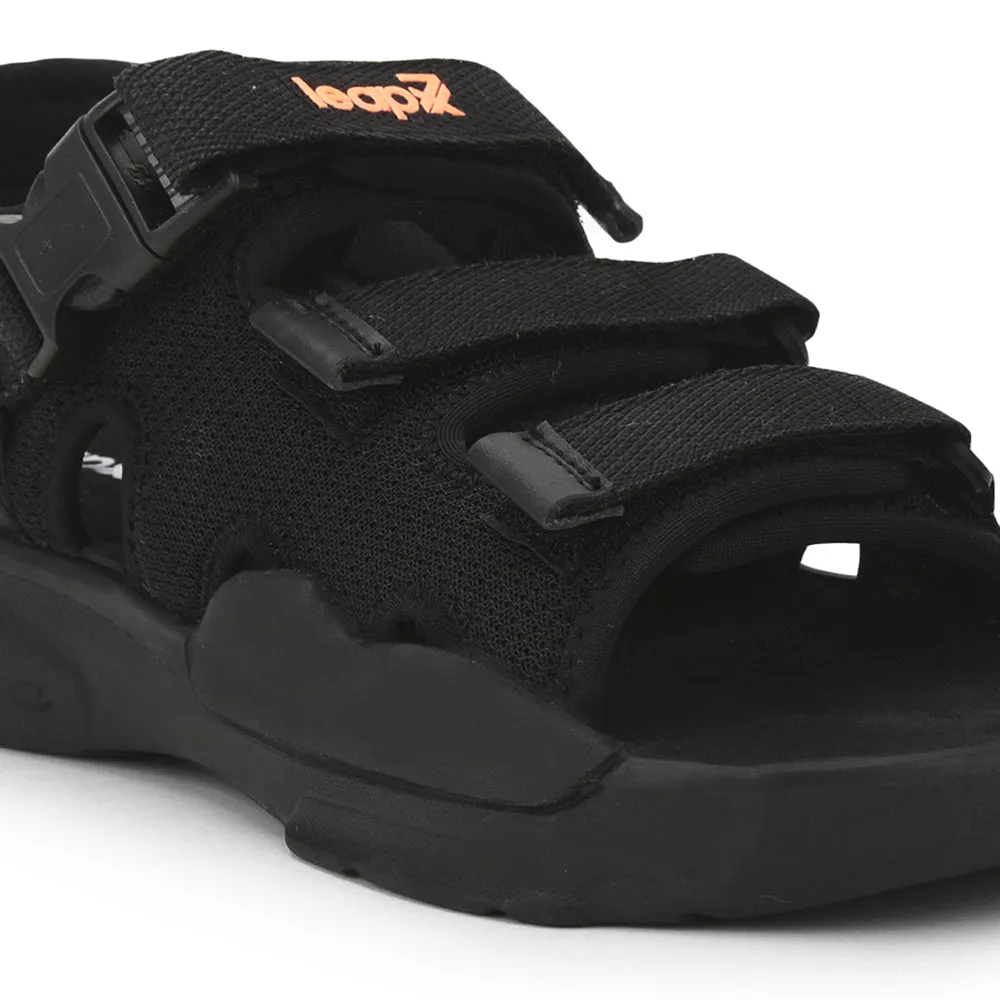 Leap7x By Liberty Men PEDRO-M Black Sporty Casual Sandal