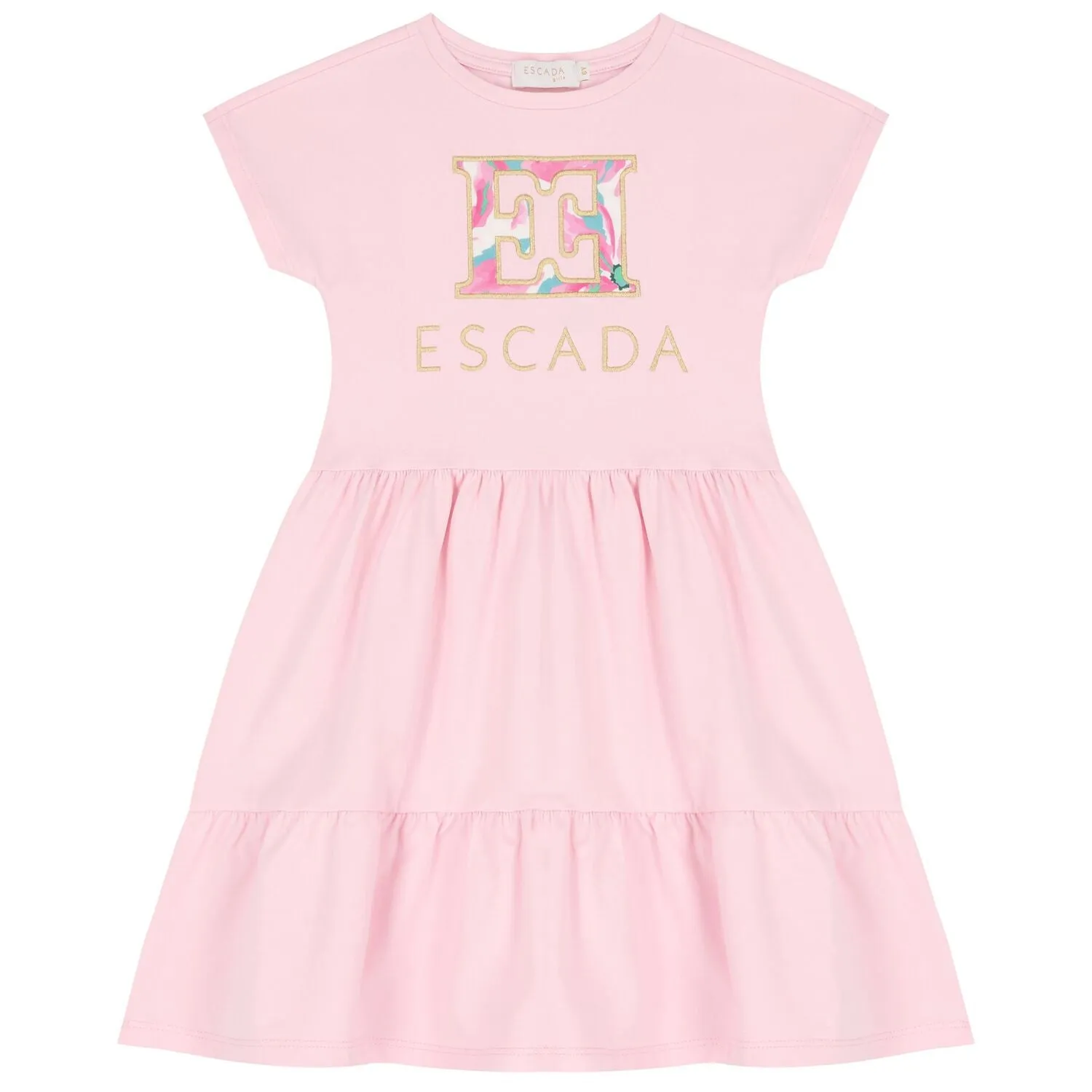 Logo Tiered Dress