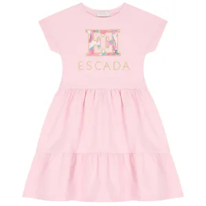 Logo Tiered Dress