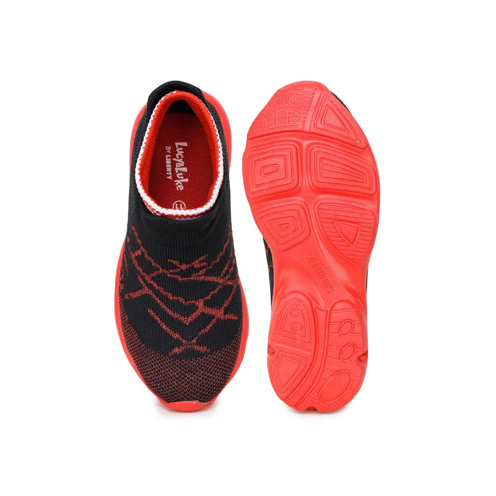 Lucy & Luke (Red) Casual Non Lacing Shoes For Kids KSN-207 By Liberty