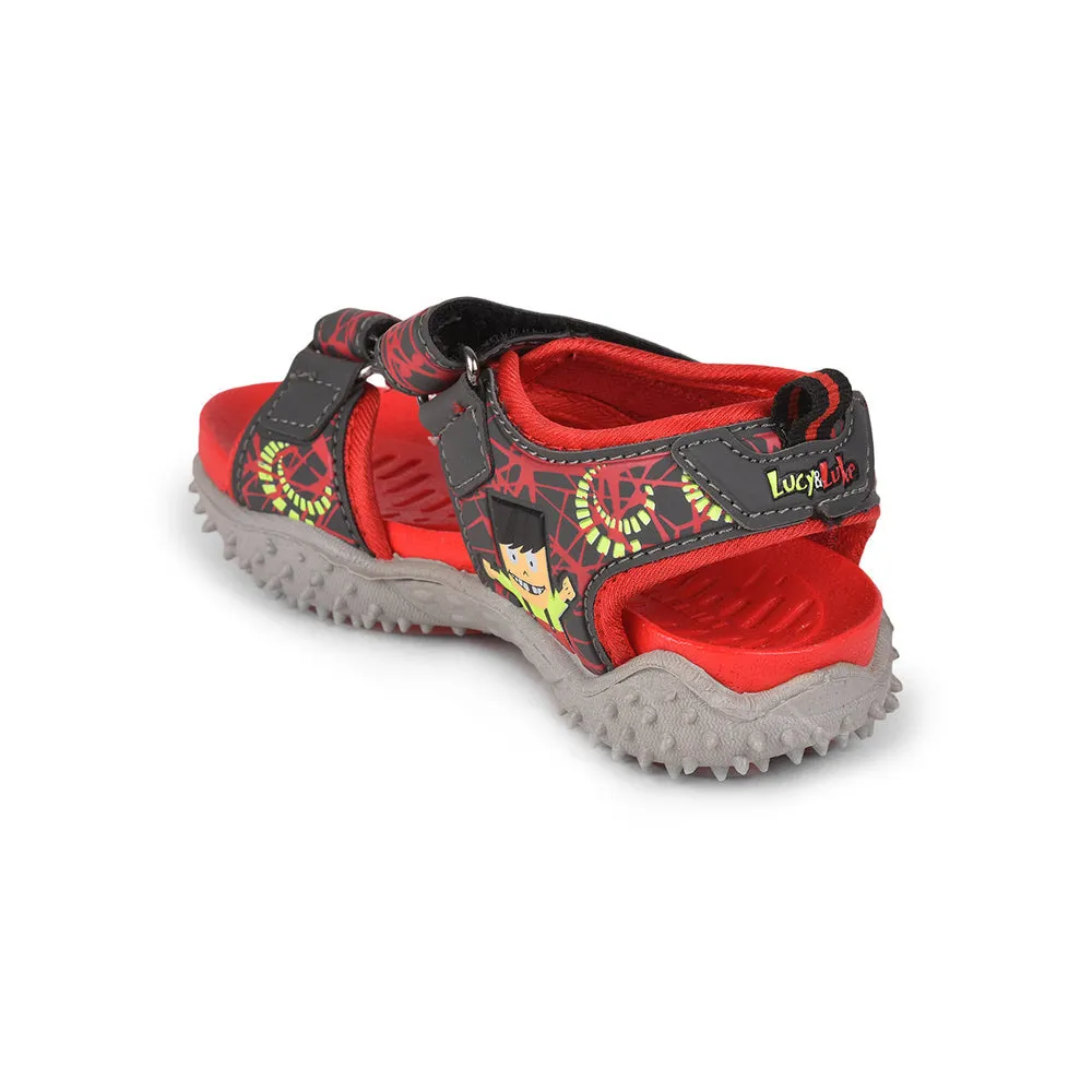 Lucy & Luke (Red) Casual Sandal For Kids By Liberty