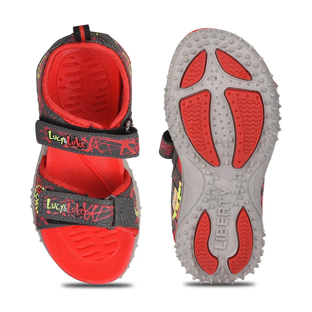 Lucy & Luke (Red) Casual Sandal For Kids By Liberty