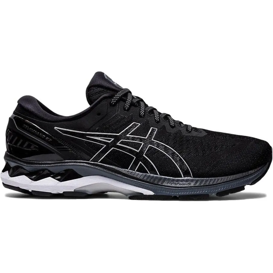 Men's Asics Gel-Kayano 27, Black/Pure Silver, 8 2E Wide