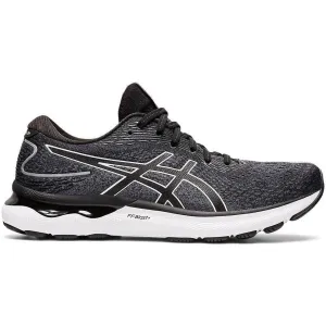 Men's Asics Gel-Nimbus 24, Black/White, 8 2E Wide