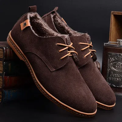 Mens Causal Suede Lace Up Shoes