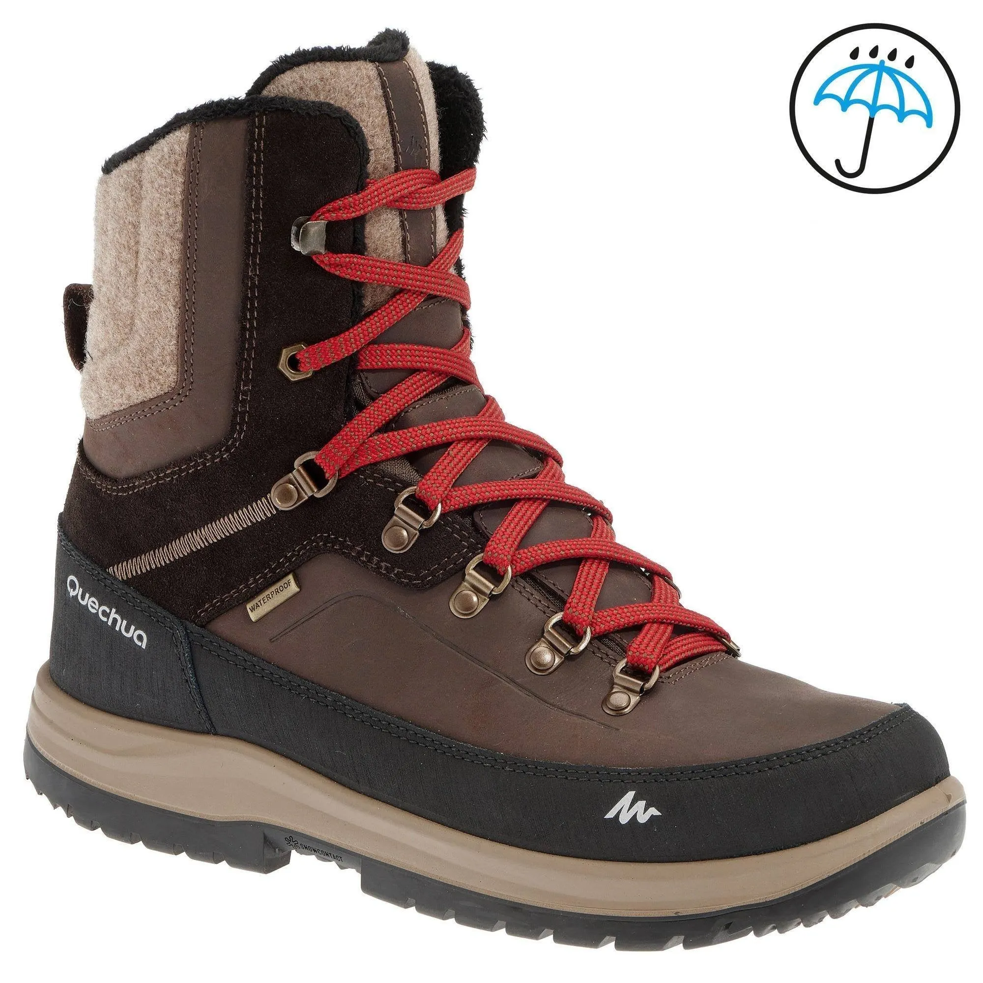 Men's Hiking Boots High Warm Waterproof Arpenaz 500