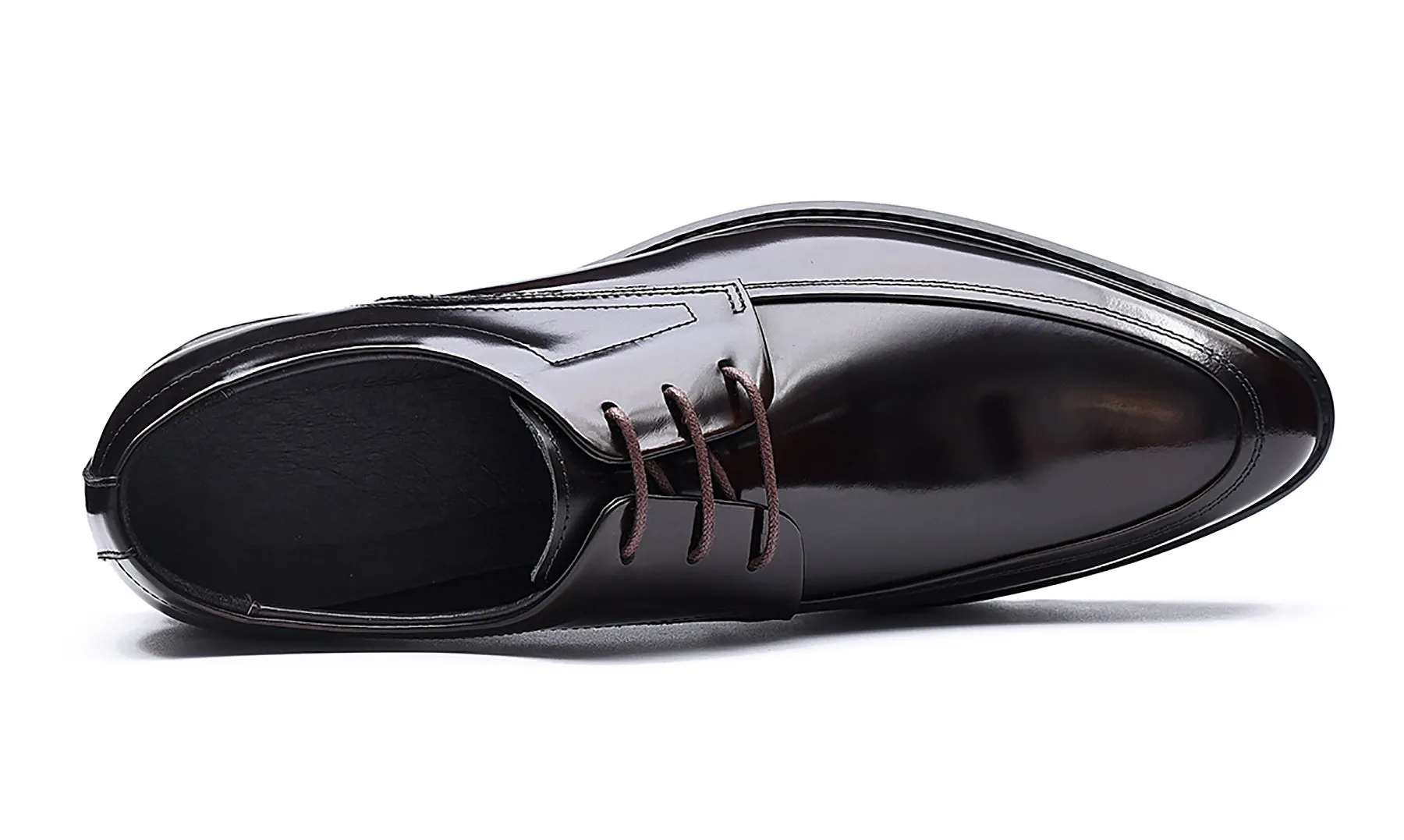 Men's Lace-up Patent Leather Derby