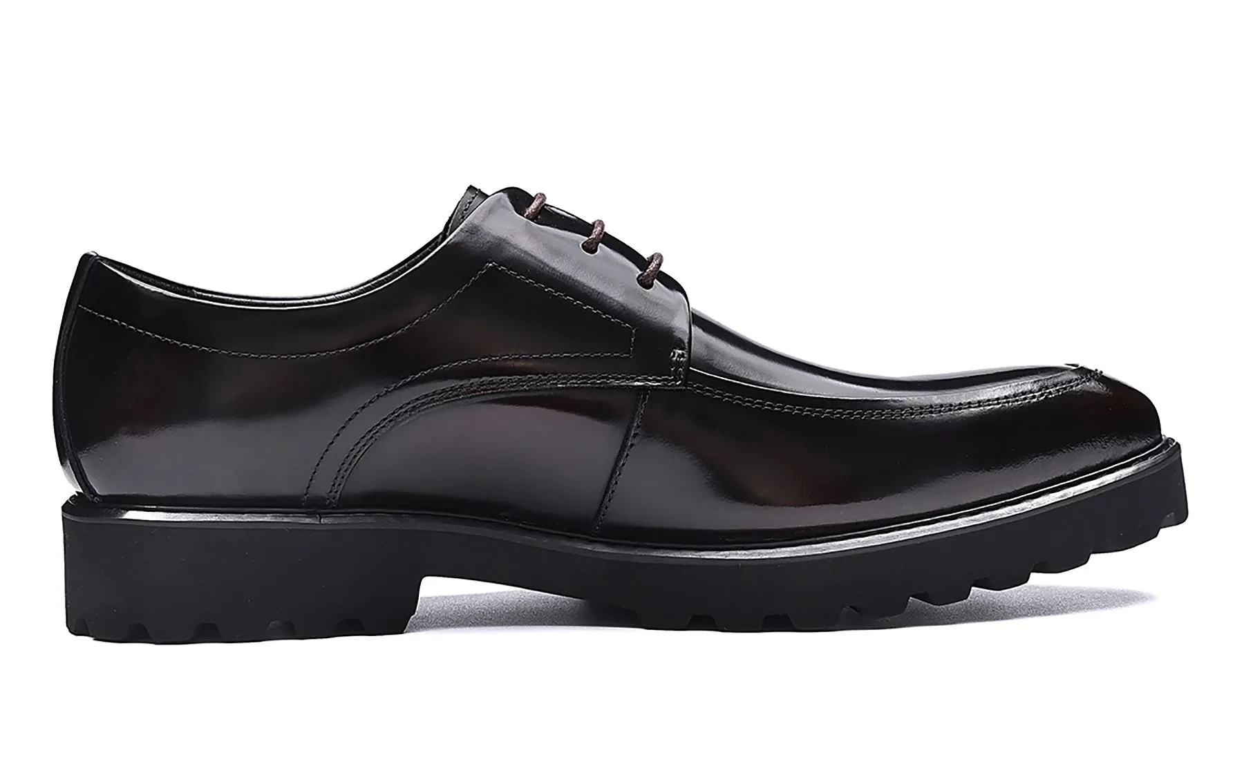 Men's Lace-up Patent Leather Derby