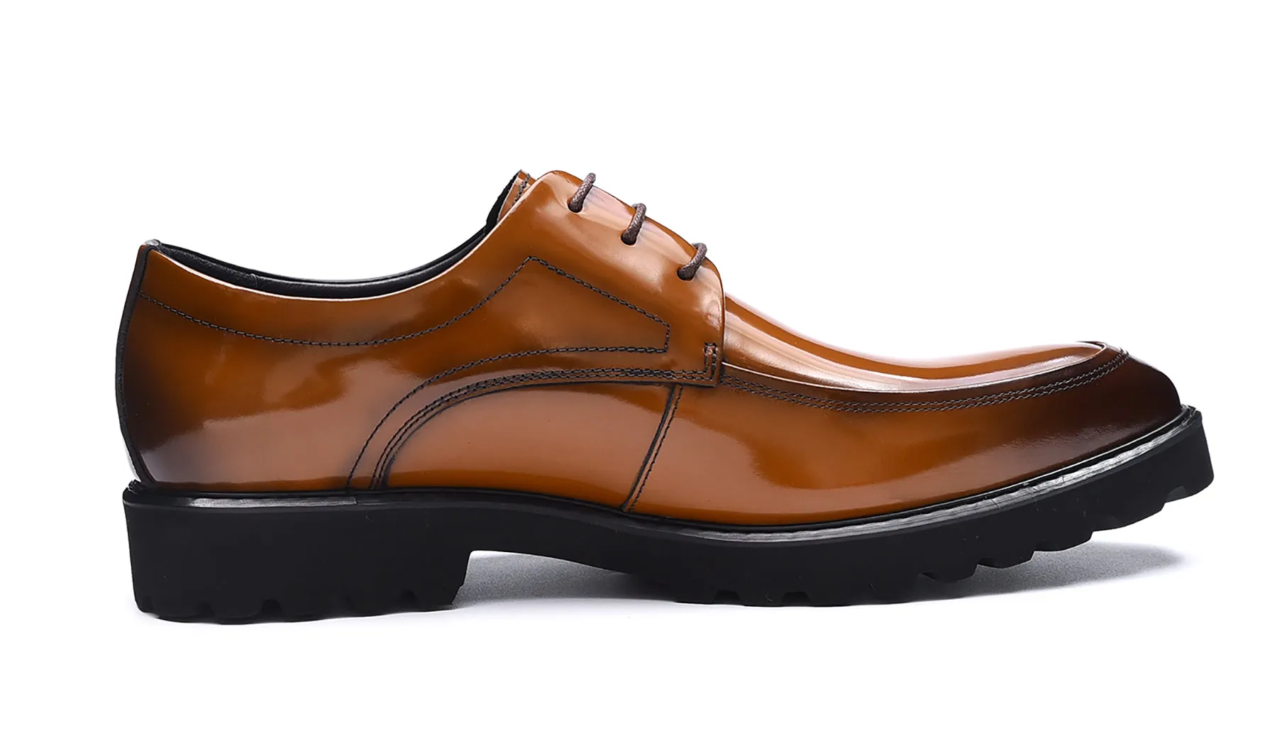 Men's Lace-up Patent Leather Derby