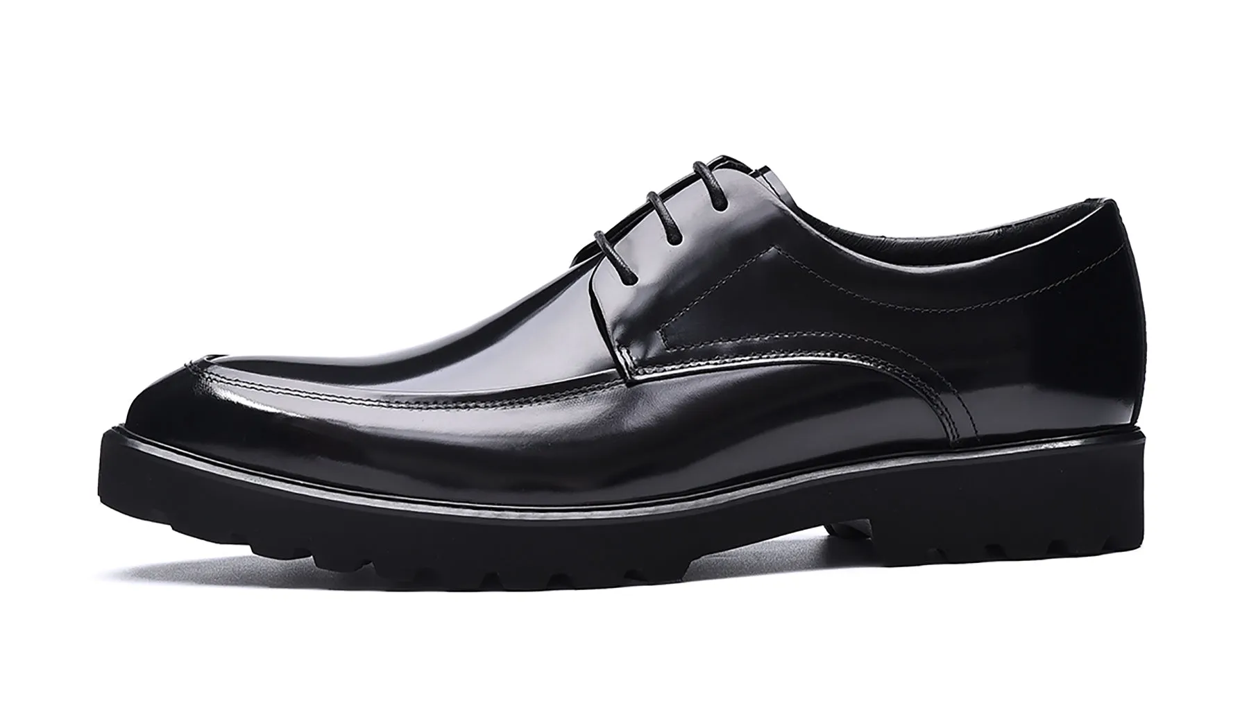 Men's Lace-up Patent Leather Derby