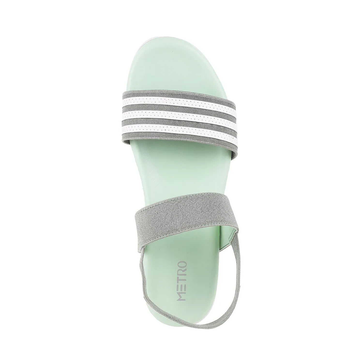 Metro Women Green Synthetic Sandals