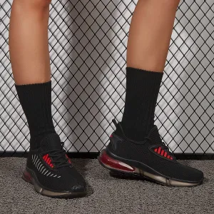 Minimalist Lace-up Front Knit Running Shoes