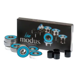 Modus Bearings 8mm Skate Rated Blue Skateboard Bearings