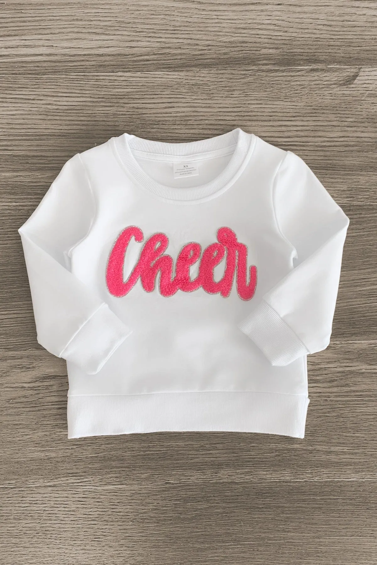 Mom & Me - "Cheer" Chenille Patch Long Sleeve Top