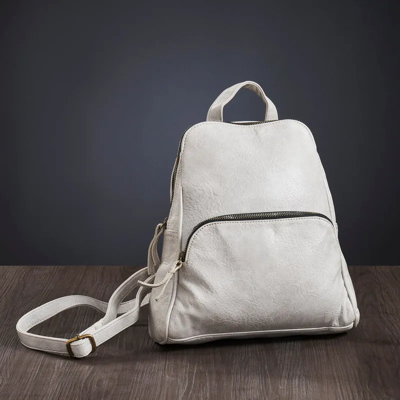 Mona B Convertible Daypack for Offices Schools and Colleges with Stylish Design for Women: Silver