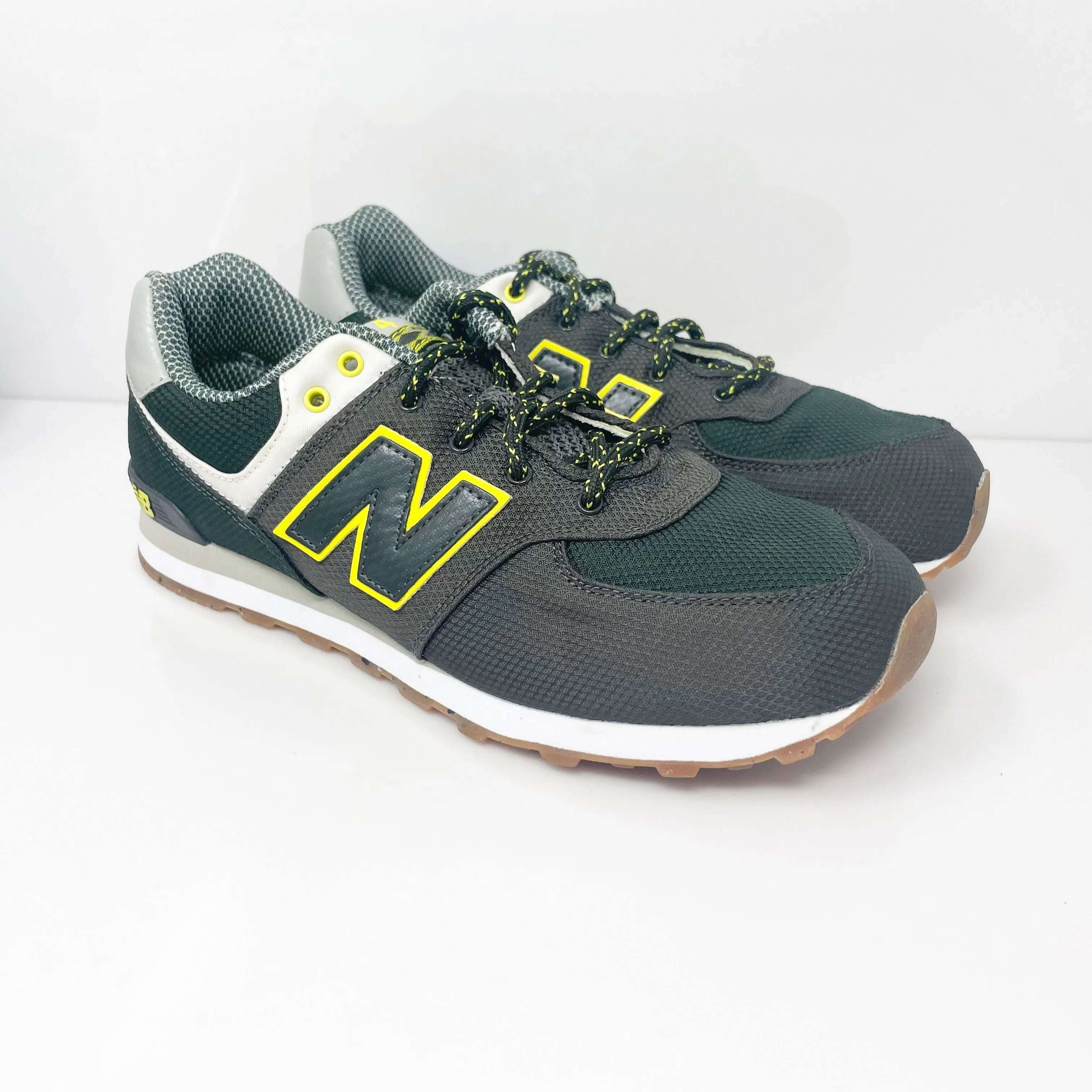 New Balance Boys 574 V8 KL574E8G Black Casual Shoes Sneakers Size 6 M