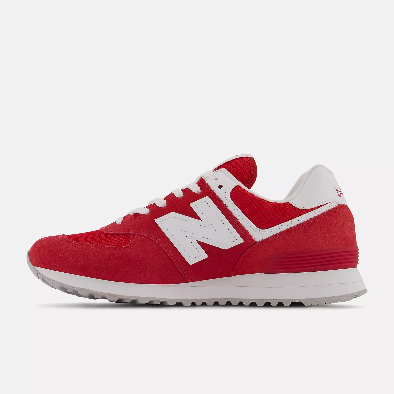 New Balance Men's 574 Shoes - Red / White