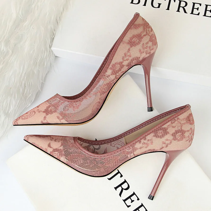 New Fine High Heel Women Casual Elegant Pointed Toe Dress Shoes