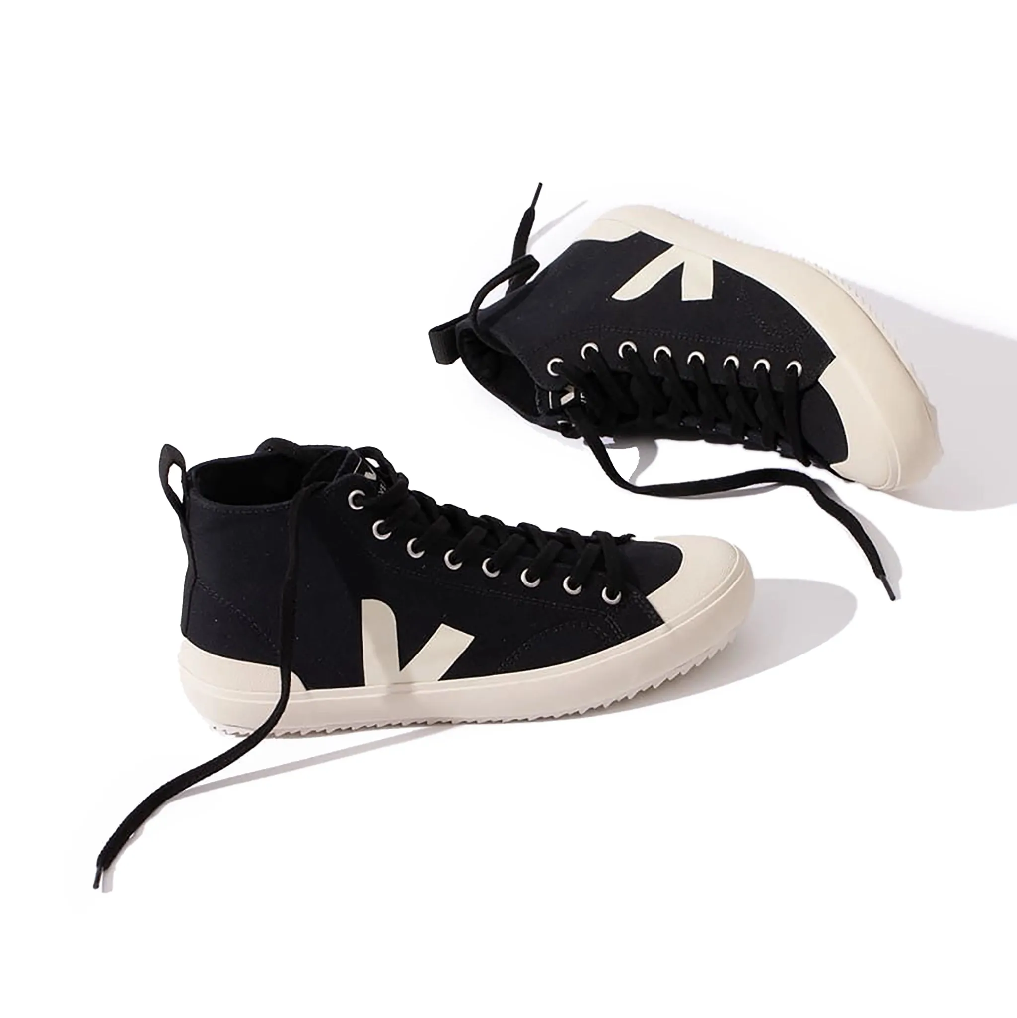 Nova High Top Canvas Trainer -  Black Pierre