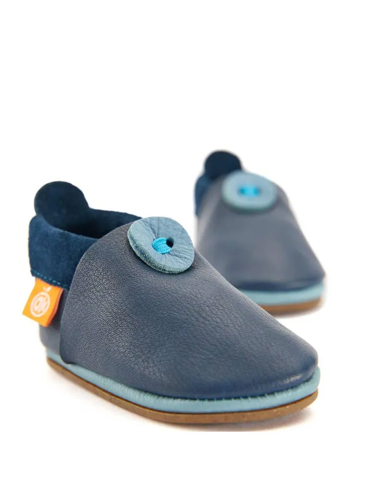 Orangenkinder Girl's and Boy's AMIGO Barefoot Shoes, Blue