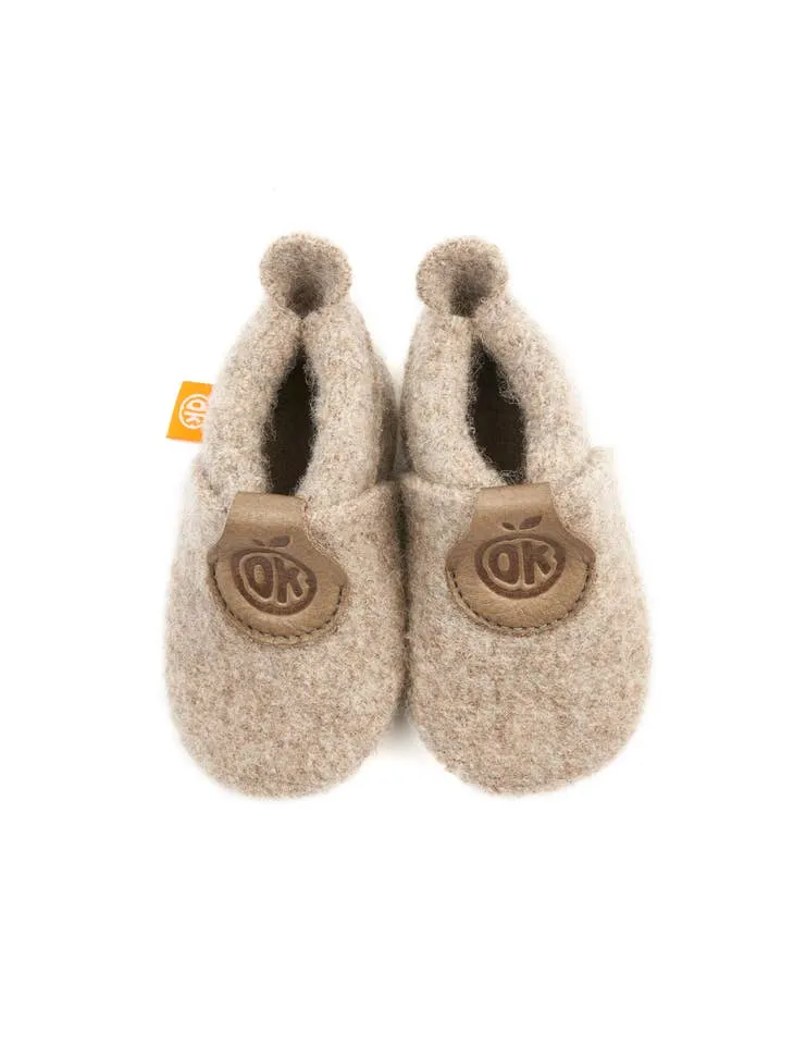 Orangenkinder Girl's and Boy's AMIGO Wolli Barefoot Shoes, Beige