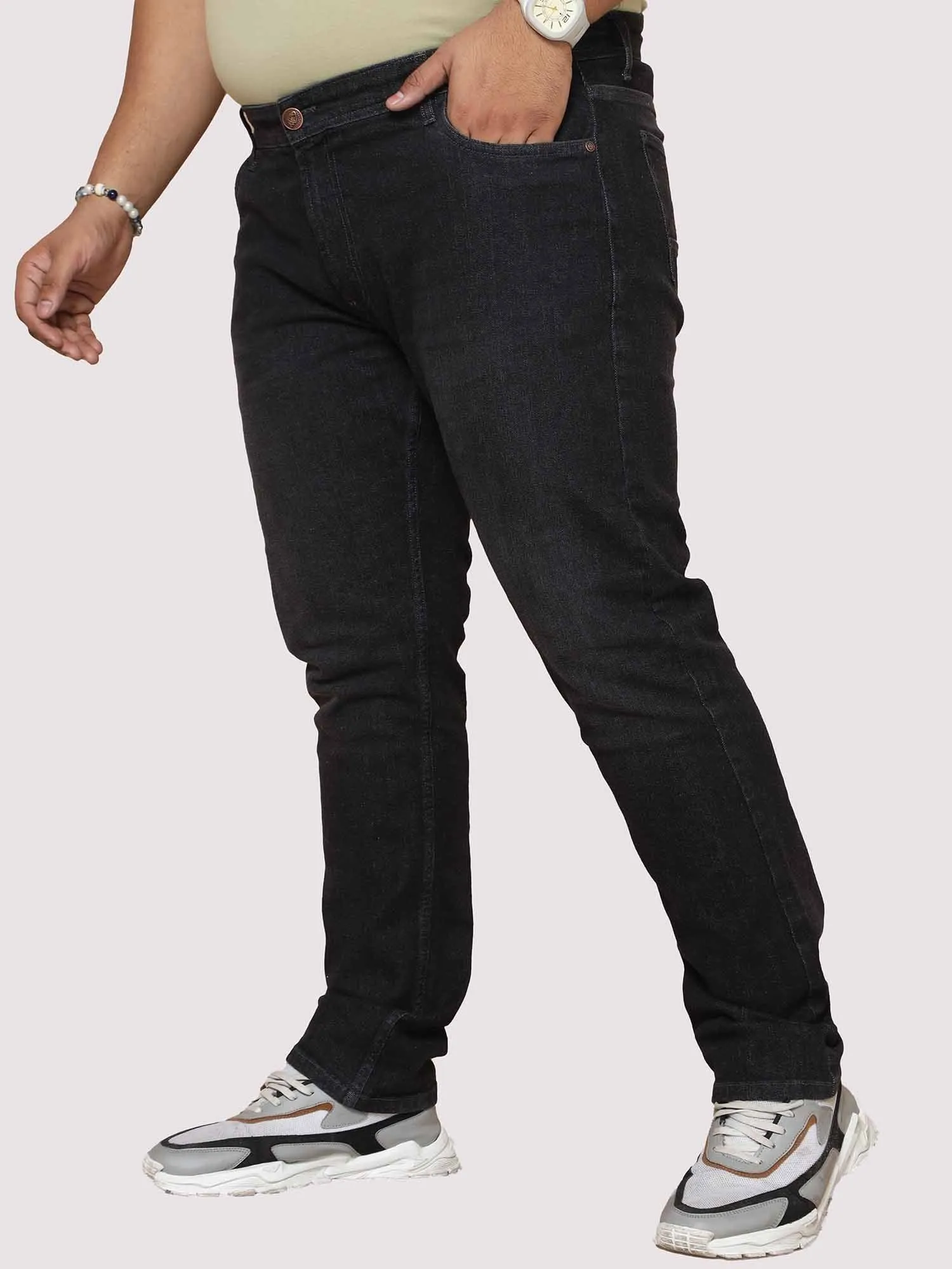 Pebble Grey Jeans Men's Plus Size