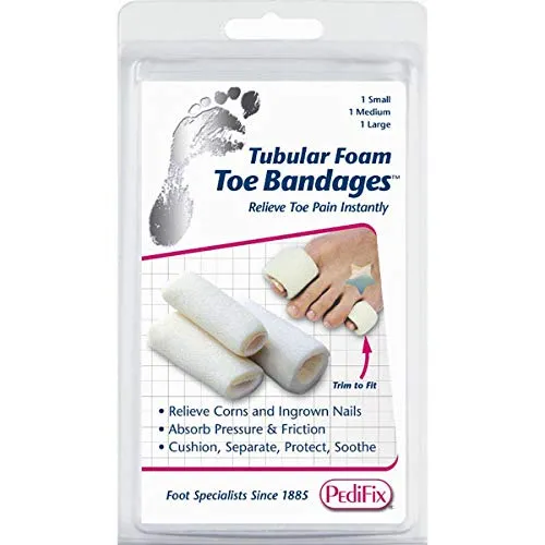 Pedifix Tubular-Foam Toe Bandages PACK OF 3