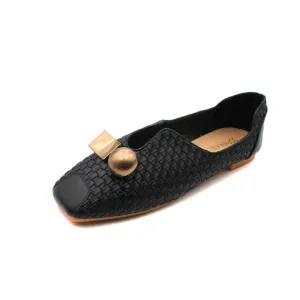 Pre Order:  Classic Square Toe Soft Bottom Flat Shoes