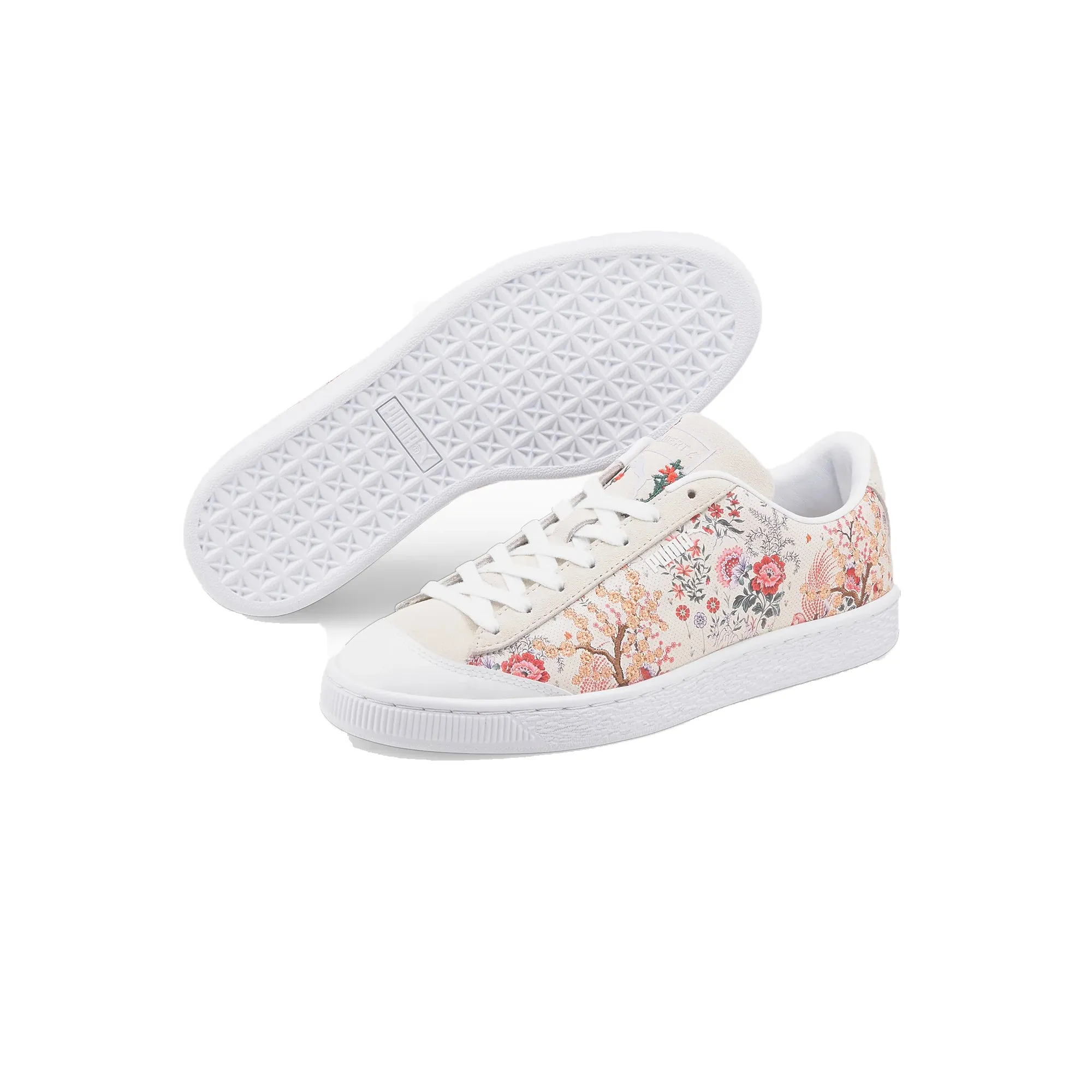 Puma x Liberty Womens Basket Shoes 'Birch'