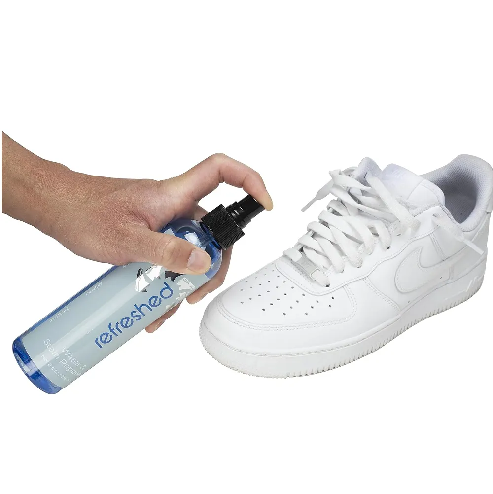 Refreshed Shoe Cleaner | 2x 8oz Cleaning Solution | 1x 8oz Stain Repellent | 1x 8oz White Shoe Cleaner Paint