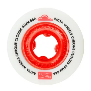 Ricta Chrome Clouds Red 86a Wheels 56mm