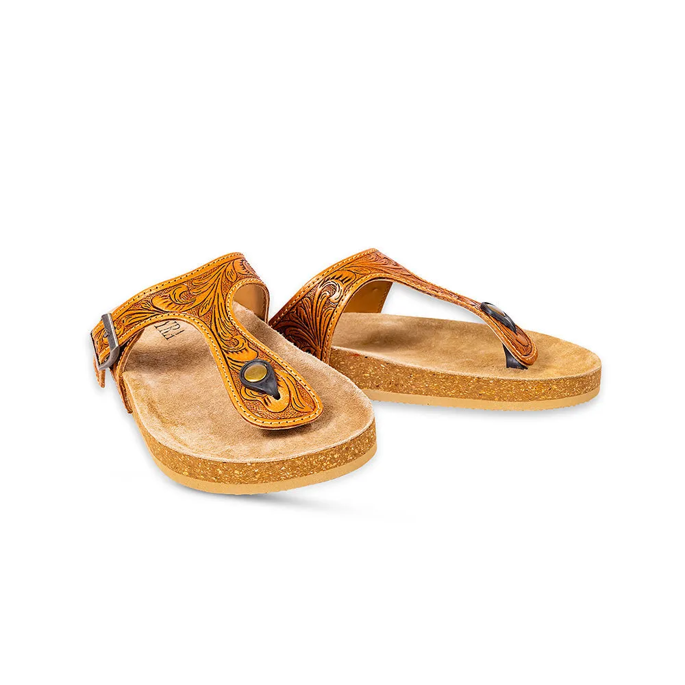 Rosie Trail Hand-Tooled Sandals