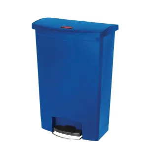 Rubbermaid Slim Jim Step on Bin Front Pedal 90Ltr Blue