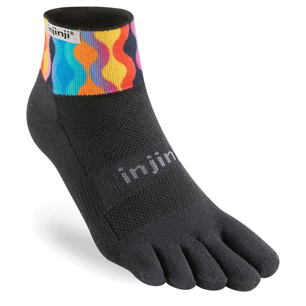 SALE:Injinji Spectrum Trail Midweight Mini-Crew Running Socks