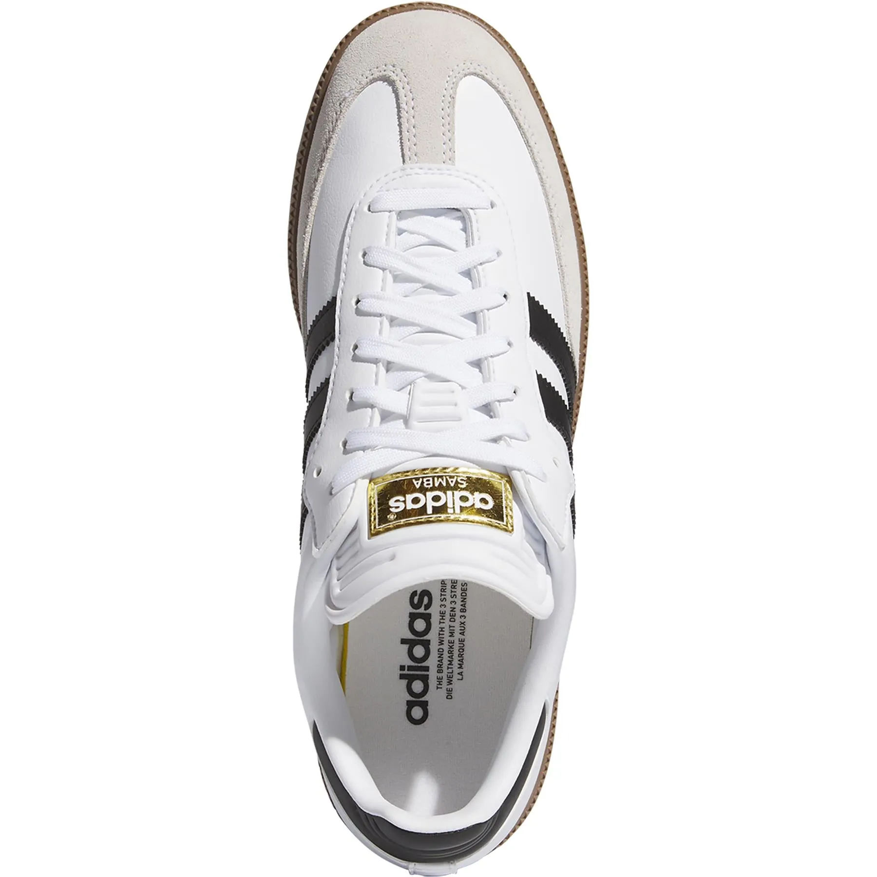 Samba Spikeless Golf Shoes White/Black - AW24