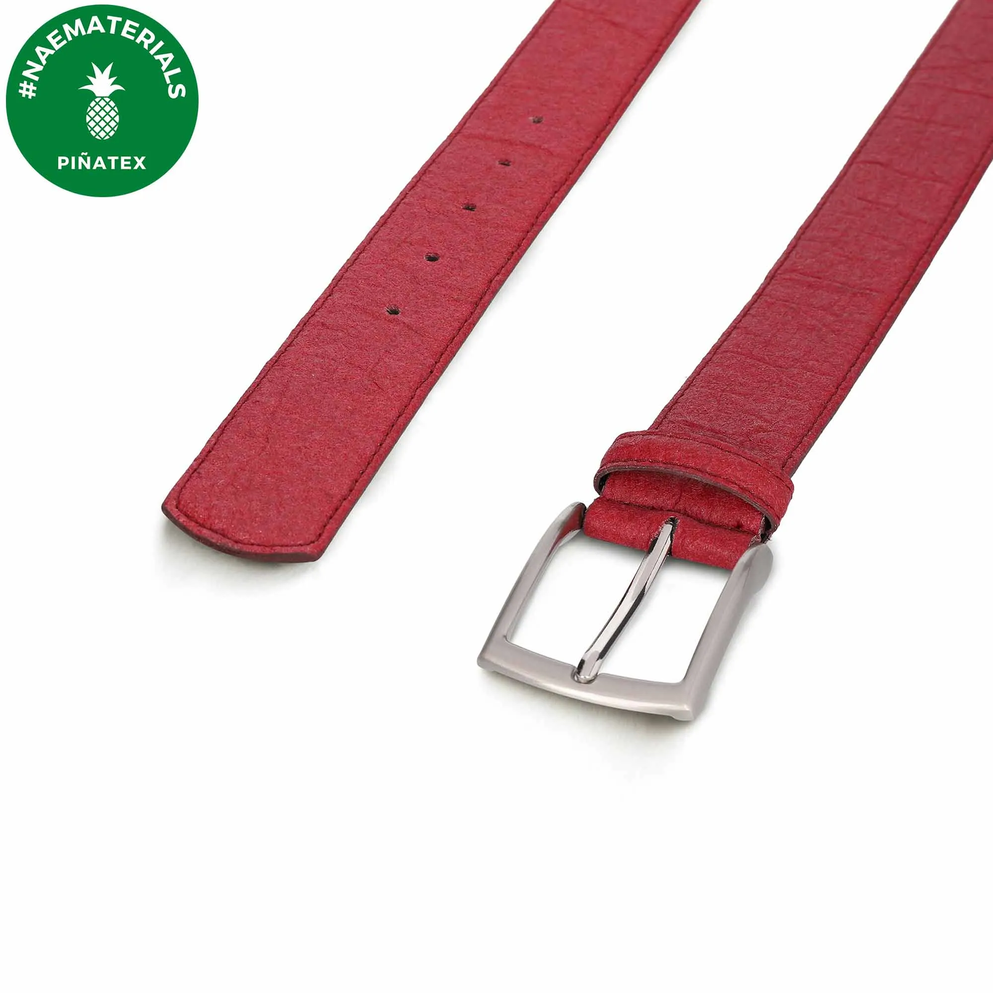 Seva Men's Piñatex Vegan Leather Belt | Red