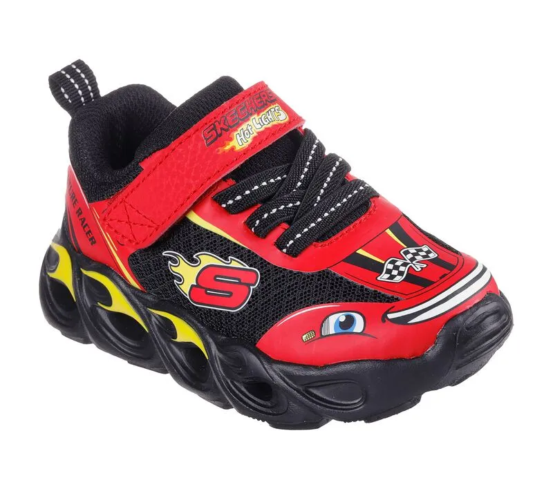 Skechers Boys Trainer S Lights Thermo-Flash Wheel Buddies Red/Black