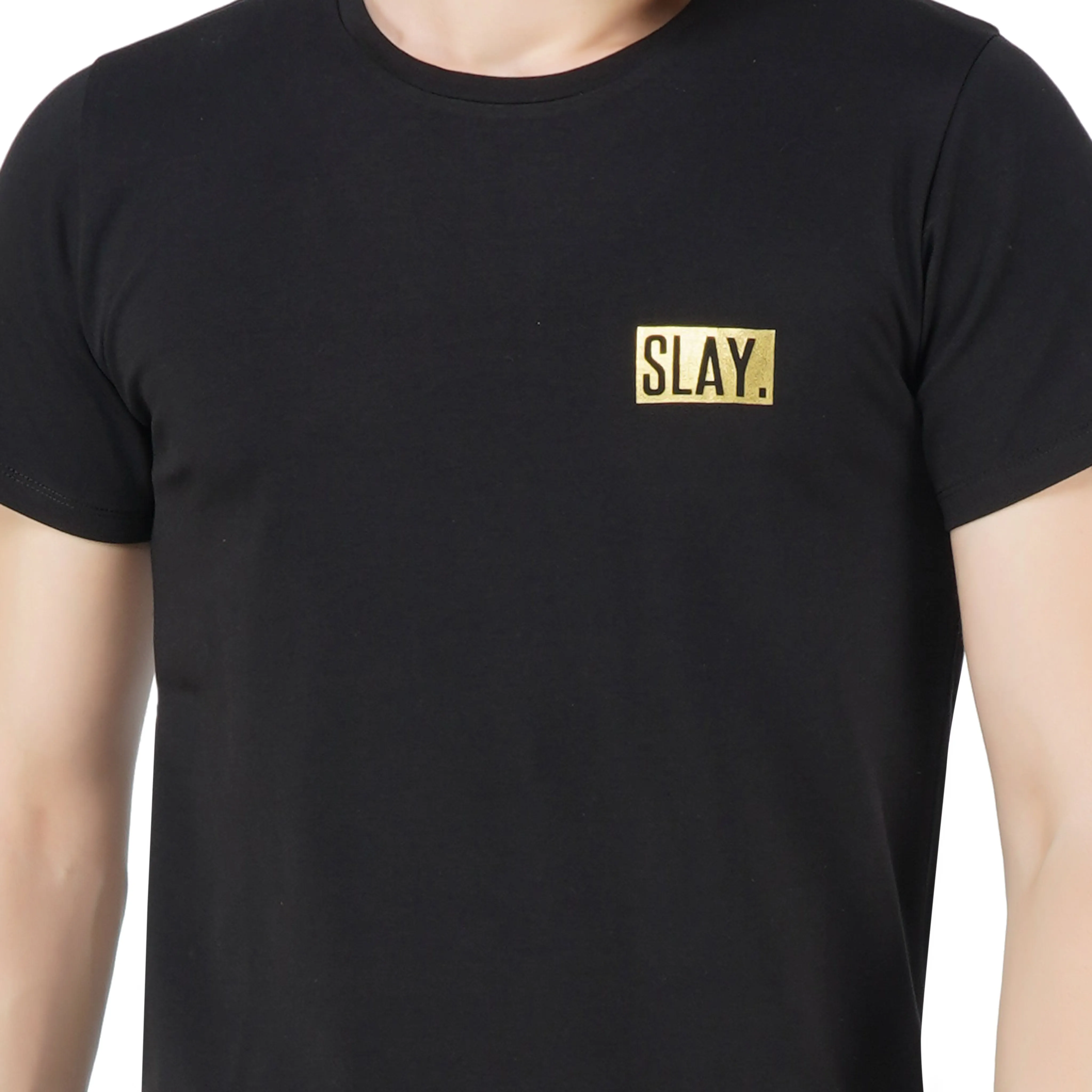 SLAY. Men's T-shirt Limited Edition Gold Mirror Foil Reflective Print