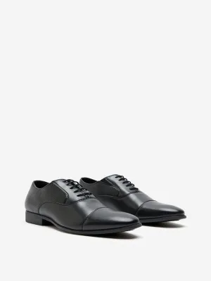 SOLEPLAY Black Textured Formal Shoes