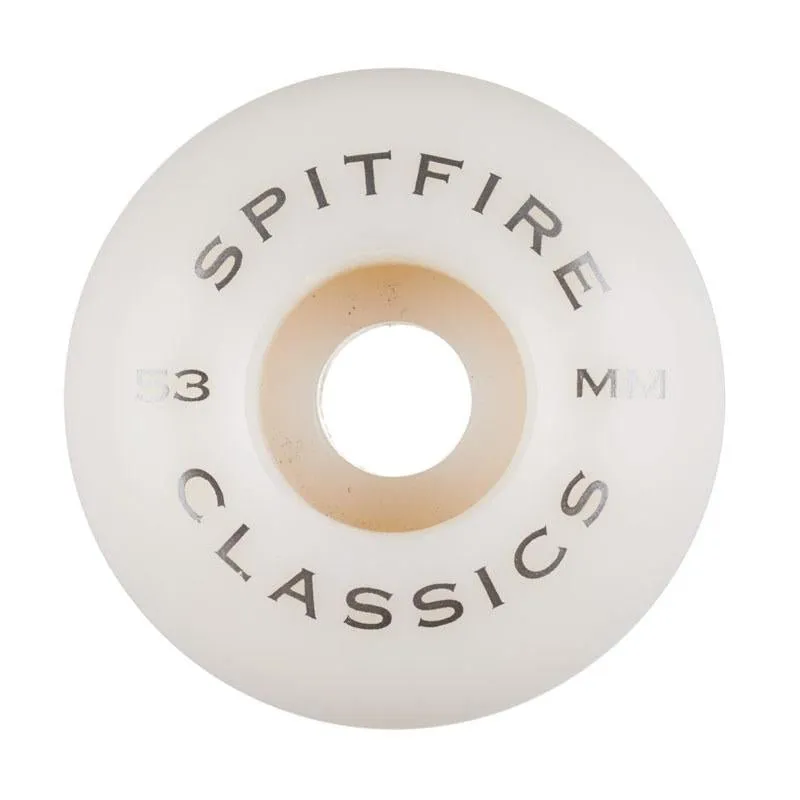 Spitfire 53mm 99a Classic Orange Wheels (4pk)