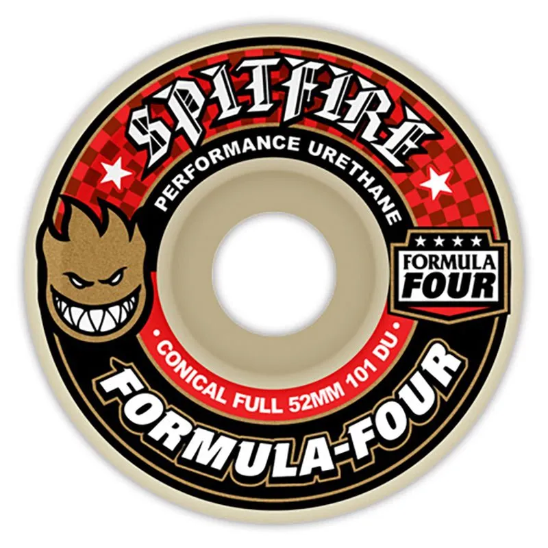 Spitfire 56mm 101d FORMULA FOUR CONICAL FULL Skateboard Wheels 4pk