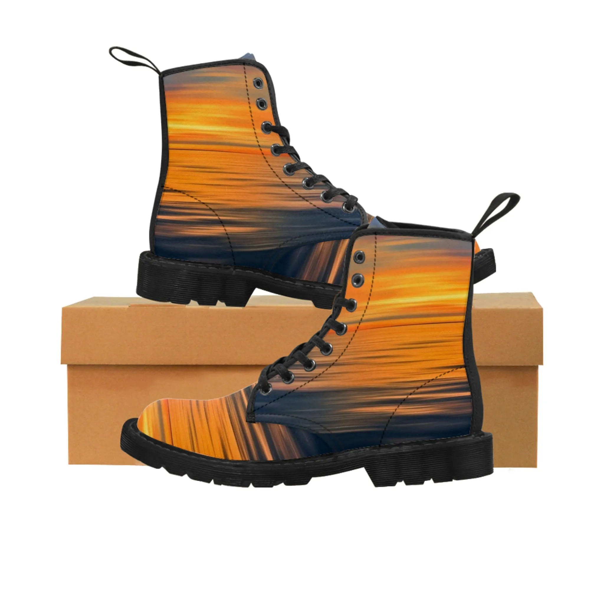 Sunset Women's Canvas Art Boots