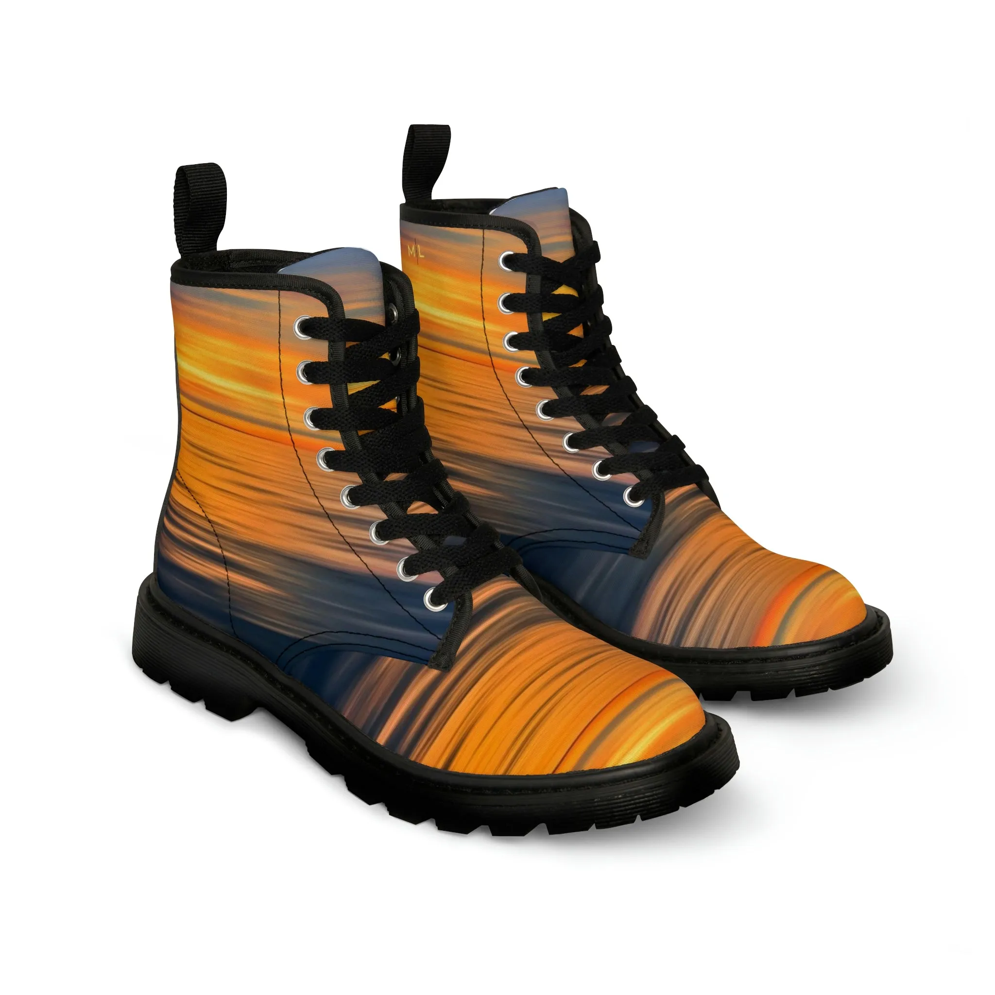 Sunset Women's Canvas Art Boots