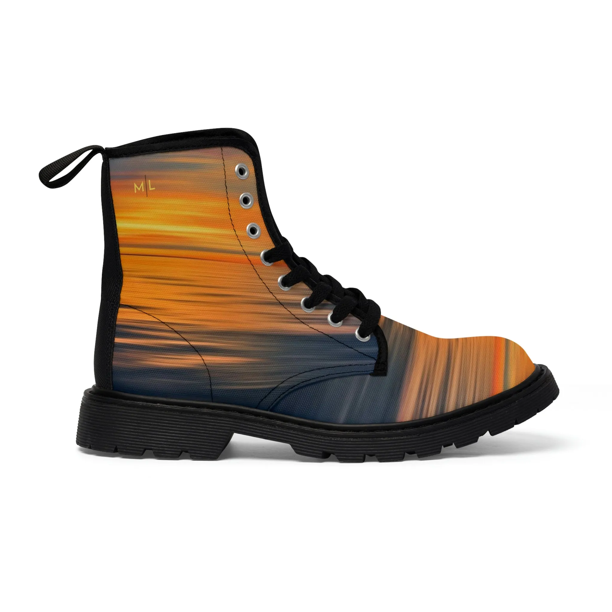 Sunset Women's Canvas Art Boots