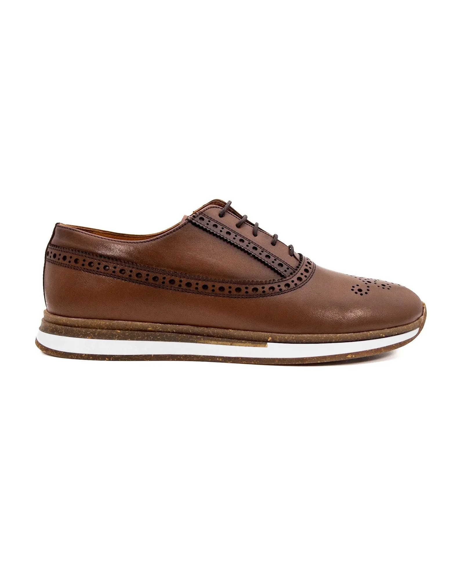 T-Presto Brown Genuine Leather Classic Men's Shoes