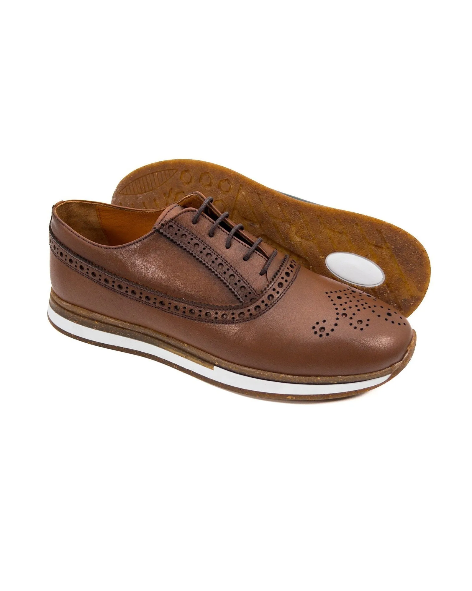 T-Presto Brown Genuine Leather Classic Men's Shoes