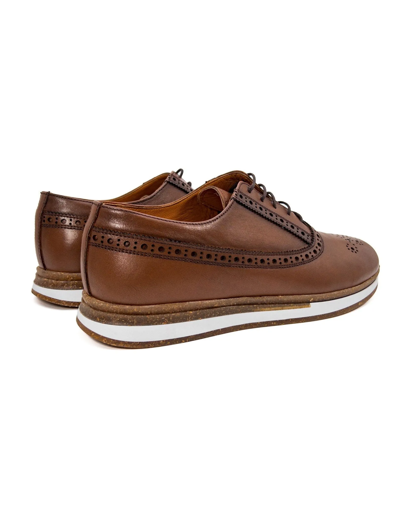 T-Presto Brown Genuine Leather Classic Men's Shoes